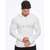 imageJMIERR Mens Fashion Muscle Hoodies Long Sleeve Slim Fitted Longline Sweatshirt Athletic Fleece Pullover ShirtsWhite