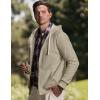 imageJMIERR Mens Full Zip Hooded Fleece Drawstring Hoodies Pullover Sweatshirts Casual Long Sleeve ShirtsBeige