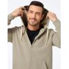 imageJMIERR Mens Full Zip Hooded Fleece Drawstring Hoodies Pullover Sweatshirts Casual Long Sleeve ShirtsBeige