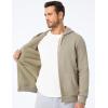 imageJMIERR Mens Full Zip Hooded Fleece Drawstring Hoodies Pullover Sweatshirts Casual Long Sleeve ShirtsBeige