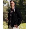 imageJMIERR Mens Full Zip Hooded Fleece Drawstring Hoodies Pullover Sweatshirts Casual Long Sleeve ShirtsBlack