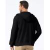 imageJMIERR Mens Full Zip Hooded Fleece Drawstring Hoodies Pullover Sweatshirts Casual Long Sleeve ShirtsBlack