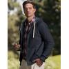 imageJMIERR Mens Full Zip Hooded Fleece Drawstring Hoodies Pullover Sweatshirts Casual Long Sleeve ShirtsGrey