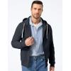 imageJMIERR Mens Full Zip Hooded Fleece Drawstring Hoodies Pullover Sweatshirts Casual Long Sleeve ShirtsGrey