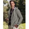 imageJMIERR Mens Full Zip Hooded Fleece Drawstring Hoodies Pullover Sweatshirts Casual Long Sleeve ShirtsLight Grey