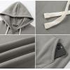 imageJMIERR Mens Full Zip Hooded Fleece Drawstring Hoodies Pullover Sweatshirts Casual Long Sleeve ShirtsLight Grey