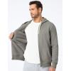imageJMIERR Mens Full Zip Hooded Fleece Drawstring Hoodies Pullover Sweatshirts Casual Long Sleeve ShirtsLight Grey