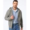 imageJMIERR Mens Full Zip Hooded Fleece Drawstring Hoodies Pullover Sweatshirts Casual Long Sleeve ShirtsLight Grey