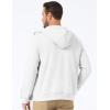 imageJMIERR Mens Full Zip Hooded Fleece Drawstring Hoodies Pullover Sweatshirts Casual Long Sleeve ShirtsWhite