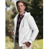 imageJMIERR Mens Full Zip Hooded Fleece Drawstring Hoodies Pullover Sweatshirts Casual Long Sleeve ShirtsWhite