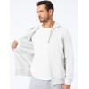 imageJMIERR Mens Full Zip Hooded Fleece Drawstring Hoodies Pullover Sweatshirts Casual Long Sleeve ShirtsWhite