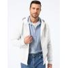 imageJMIERR Mens Full Zip Hooded Fleece Drawstring Hoodies Pullover Sweatshirts Casual Long Sleeve ShirtsWhite