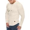 imageJMIERR Mens Fashion Muscle Hoodies Long Sleeve Slim Fitted Longline Sweatshirt Athletic Fleece Pullover ShirtsBeige