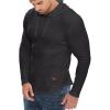 imageJMIERR Mens Fashion Muscle Hoodies Long Sleeve Slim Fitted Longline Sweatshirt Athletic Fleece Pullover ShirtsGrey