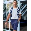 imageJMIERR Mens 100 Cotton Shorts 9quot Casual Elastic Waist Drawstring Lightweight Workout Lounge Beach Jersey Sweat ShortsA Ashleigh Blue