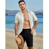 imageJMIERR Mens 100 Cotton Shorts 9quot Casual Elastic Waist Drawstring Lightweight Workout Lounge Beach Jersey Sweat ShortsA Black