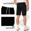 imageJMIERR Mens 100 Cotton Shorts 9quot Casual Elastic Waist Drawstring Lightweight Workout Lounge Beach Jersey Sweat ShortsA Black