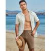 imageJMIERR Mens 100 Cotton Shorts 9quot Casual Elastic Waist Drawstring Lightweight Workout Lounge Beach Jersey Sweat ShortsA Camel