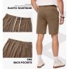imageJMIERR Mens 100 Cotton Shorts 9quot Casual Elastic Waist Drawstring Lightweight Workout Lounge Beach Jersey Sweat ShortsA Camel