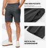 imageJMIERR Mens 100 Cotton Shorts 9quot Casual Elastic Waist Drawstring Lightweight Workout Lounge Beach Jersey Sweat ShortsA Dark Grey