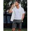 imageJMIERR Mens 100 Cotton Shorts 9quot Casual Elastic Waist Drawstring Lightweight Workout Lounge Beach Jersey Sweat ShortsA Dark Grey