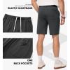 imageJMIERR Mens 100 Cotton Shorts 9quot Casual Elastic Waist Drawstring Lightweight Workout Lounge Beach Jersey Sweat ShortsA Dark Grey