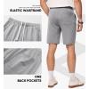 imageJMIERR Mens 100 Cotton Shorts 9quot Casual Elastic Waist Drawstring Lightweight Workout Lounge Beach Jersey Sweat ShortsA Grey
