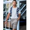 imageJMIERR Mens 100 Cotton Shorts 9quot Casual Elastic Waist Drawstring Lightweight Workout Lounge Beach Jersey Sweat ShortsA Grey