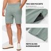 imageJMIERR Mens 100 Cotton Shorts 9quot Casual Elastic Waist Drawstring Lightweight Workout Lounge Beach Jersey Sweat ShortsA Laurel Green