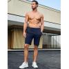 imageJMIERR Mens 100 Cotton Shorts 9quot Casual Elastic Waist Drawstring Lightweight Workout Lounge Beach Jersey Sweat ShortsA Navy Blue