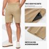 imageJMIERR Mens 100 Cotton Shorts 9quot Casual Elastic Waist Drawstring Lightweight Workout Lounge Beach Jersey Sweat ShortsA Tan