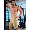 imageJMIERR Mens 100 Cotton Shorts 9quot Casual Elastic Waist Drawstring Lightweight Workout Lounge Beach Jersey Sweat ShortsA Tan