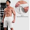 imageJMIERR Mens 100 Cotton Shorts 9quot Casual Elastic Waist Drawstring Lightweight Workout Lounge Beach Jersey Sweat ShortsA White