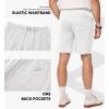 imageJMIERR Mens 100 Cotton Shorts 9quot Casual Elastic Waist Drawstring Lightweight Workout Lounge Beach Jersey Sweat ShortsA White