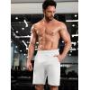 imageJMIERR Mens 100 Cotton Shorts 9quot Casual Elastic Waist Drawstring Lightweight Workout Lounge Beach Jersey Sweat ShortsA White