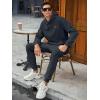 imageJMIERR Mens 2 Piece Jacquard Sweatsuit Outfits Hoodie Sweatshirt ampamp Joggers Sweatpants Set TracksuitDark Grey