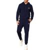 imageJMIERR Mens 2 Piece Jacquard Sweatsuit Outfits Hoodie Sweatshirt ampamp Joggers Sweatpants Set TracksuitGrayish Blue