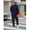 imageJMIERR Mens 2 Piece Jacquard Sweatsuit Outfits Hoodie Sweatshirt ampamp Joggers Sweatpants Set TracksuitGrayish Blue