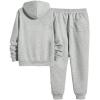 imageJMIERR Mens 2 Piece Outfits Hoodie Sweatshirt Tracksuit ampamp Joggers Sweatpants Sweatsuit SetA Grey