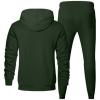 imageJMIERR Mens 2 Piece Outfits Hoodie Sweatshirt Tracksuit ampamp Joggers Sweatpants Sweatsuit SetB Green