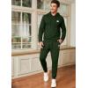 imageJMIERR Mens 2 Piece Outfits Hoodie Sweatshirt Tracksuit ampamp Joggers Sweatpants Sweatsuit SetB Green