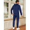 imageJMIERR Mens 2 Piece Outfits Hoodie Sweatshirt Tracksuit ampamp Joggers Sweatpants Sweatsuit SetC Blue