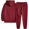 imageJMIERR Mens 2 Piece Outfits Hoodie Sweatshirt Tracksuit ampamp Joggers Sweatpants Sweatsuit SetC Red