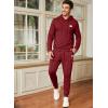 imageJMIERR Mens 2 Piece Outfits Hoodie Sweatshirt Tracksuit ampamp Joggers Sweatpants Sweatsuit SetC Red