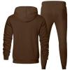 imageJMIERR Mens 2 Piece Outfits Hoodie Sweatshirt Tracksuit ampamp Joggers Sweatpants Sweatsuit SetCoffee