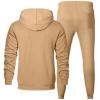 imageJMIERR Mens 2 Piece Outfits Hoodie Sweatshirt Tracksuit ampamp Joggers Sweatpants Sweatsuit SetFlaxen