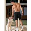 imageJMIERR Mens Athletic Shorts Knit 4 Way Stretch Short with Zipper Pockets Running Workout Sports Gym Lightweight 7quot ShortsBlack