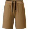 imageJMIERR Mens Athletic Shorts Knit 4 Way Stretch Short with Zipper Pockets Running Workout Sports Gym Lightweight 7quot ShortsDark Brown