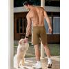 imageJMIERR Mens Athletic Shorts Knit 4 Way Stretch Short with Zipper Pockets Running Workout Sports Gym Lightweight 7quot ShortsDark Brown