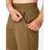 imageJMIERR Mens Athletic Shorts Knit 4 Way Stretch Short with Zipper Pockets Running Workout Sports Gym Lightweight 7quot ShortsDark Brown